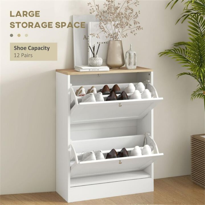 Shoe Storage Cabinet Practical and Sleek Organizer for Tidy Shoe Storage in Entryway