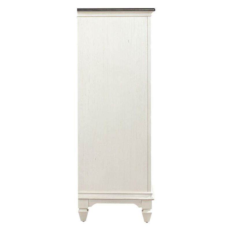 Liberty Furniture Allyson Park 11 Drawer Chesser in Wirebrushed White w/ Charcoal Top image number 2