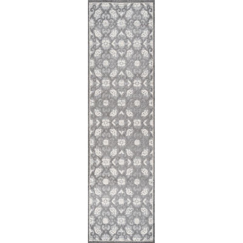 Gallia Tile Trellis High-Low Indoor/Outdoor Area Rug