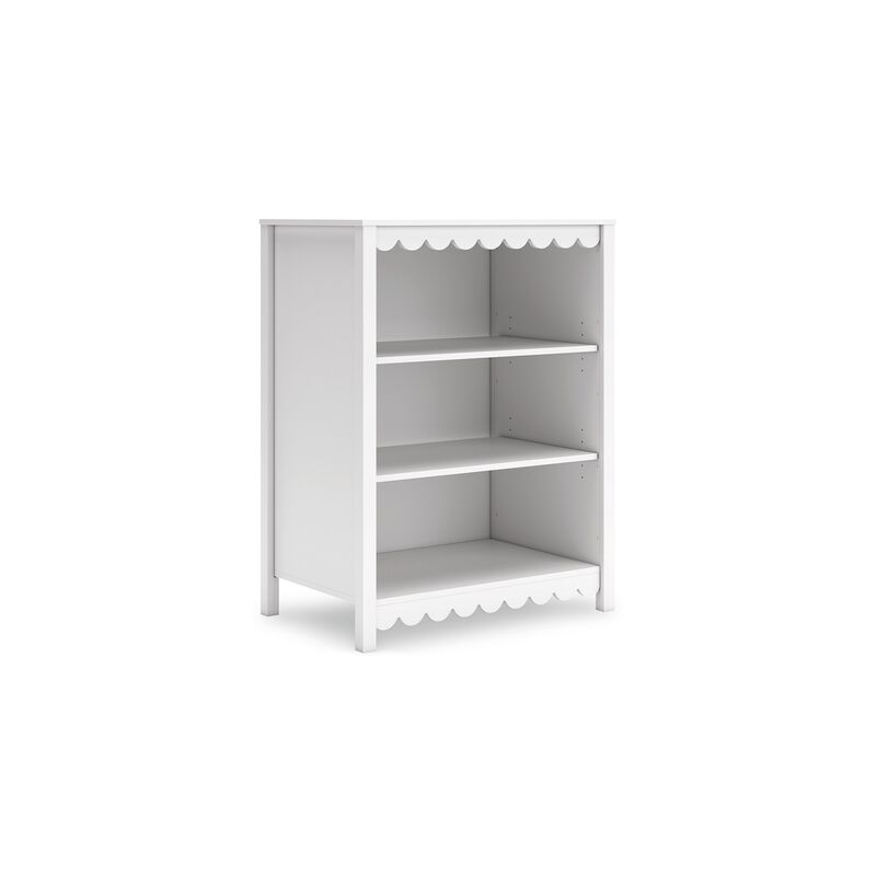 Kally Standing Bookcase, 3 Open Shelves, Matte White Wood, 41 Inch - Benzara