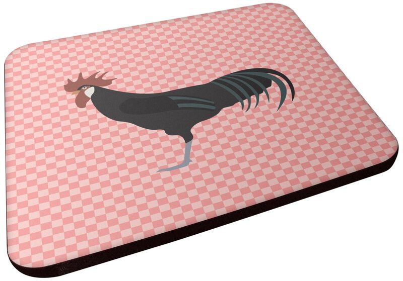 Caroline's Treasures Minorca Ctalalan Chicken Pink Check Decorative coasters, 3.5, Multicolor
