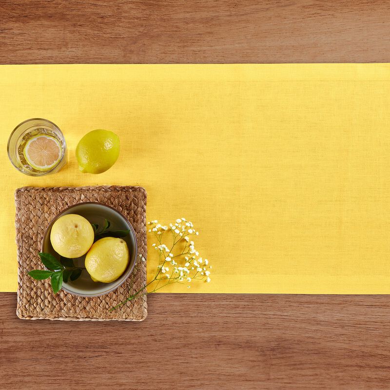 Solino Home 100% Pure Linen Table Runner - Diana