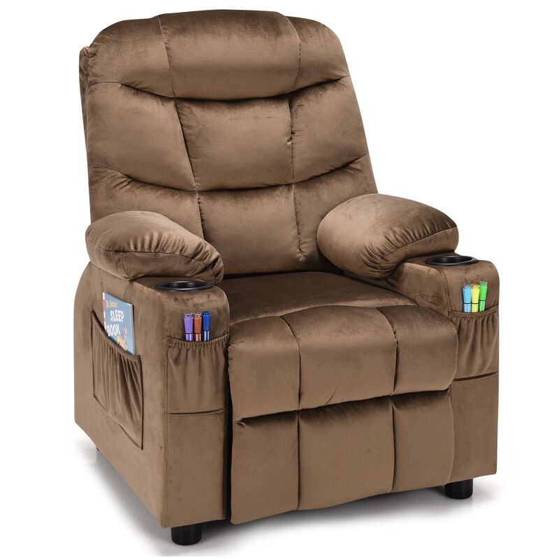 Kids Recliner Chair with Cup Holder and Footrest for Children