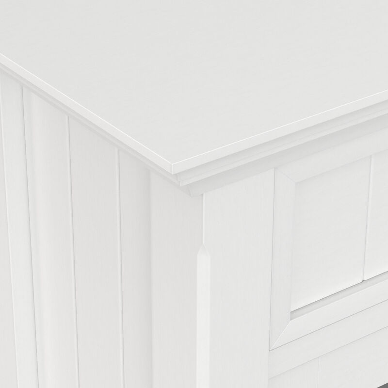 Acadian SOLID WOOD 36 inch Wide Transitional Entryway Hallway Storage Cabinet in White image number 7