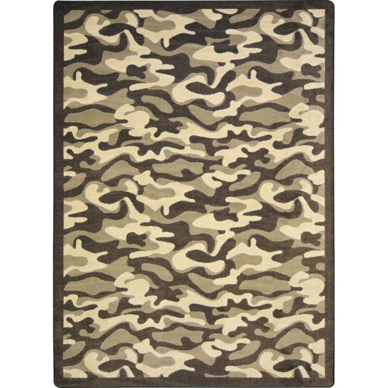 Joy Carpets Kaleidoscope Funky Camo 10'9 x 13'2 Area Rug in Color Desert