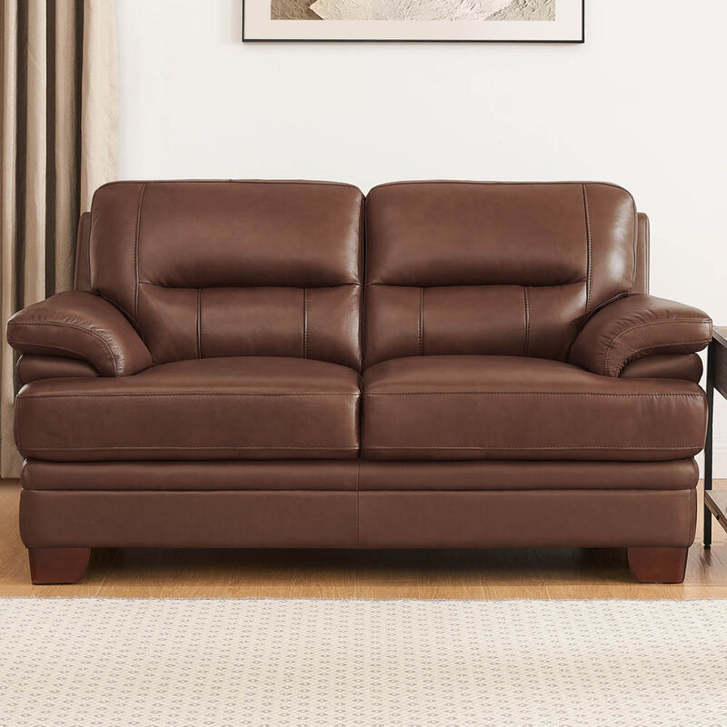 Luxor Top Grain Leather Loveseat