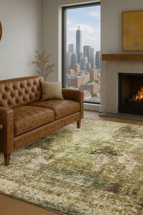 Lumara LM2 Aloe 1'8" x 2'6" Rug