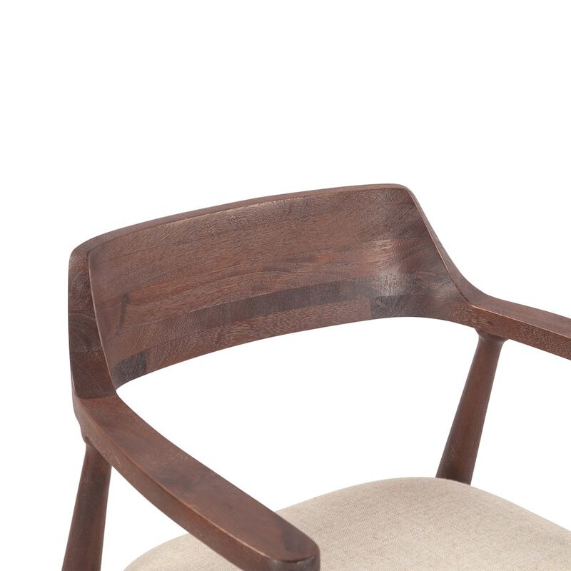 World Interiors Oxford Upholstered Dining Chair with Walnut Finish