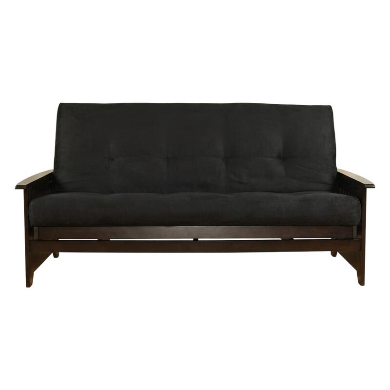 Phoenix Frame-Espresso Finish-Suede Black Mattress image number 0