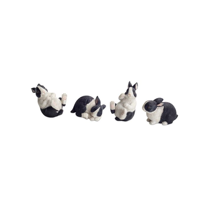Set of 16 Faux Finished Rabbit Easter Tabletop Figurines 3.5"