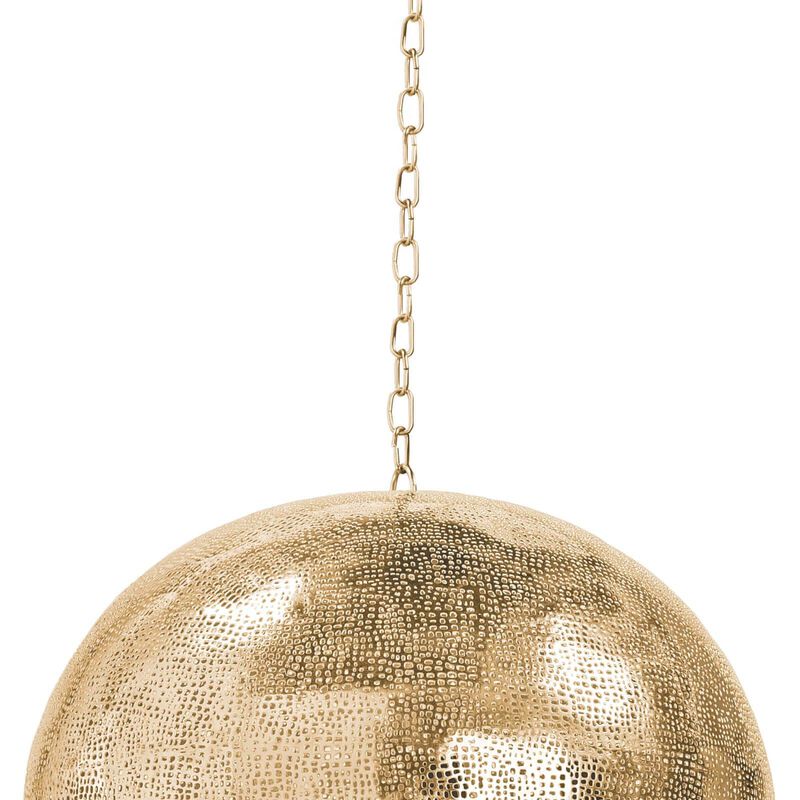 Pierced Metal Sphere Pendant