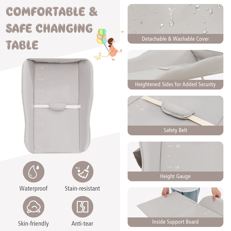 Baby Changing Table on Wheels with Built-In Water Basin – Easy-Clean Design