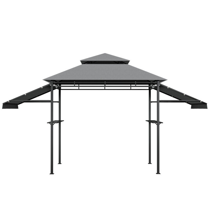 13.5 x 4 Feet Patio BBQ Grill Gazebo Canopy with Dual Side Awnings