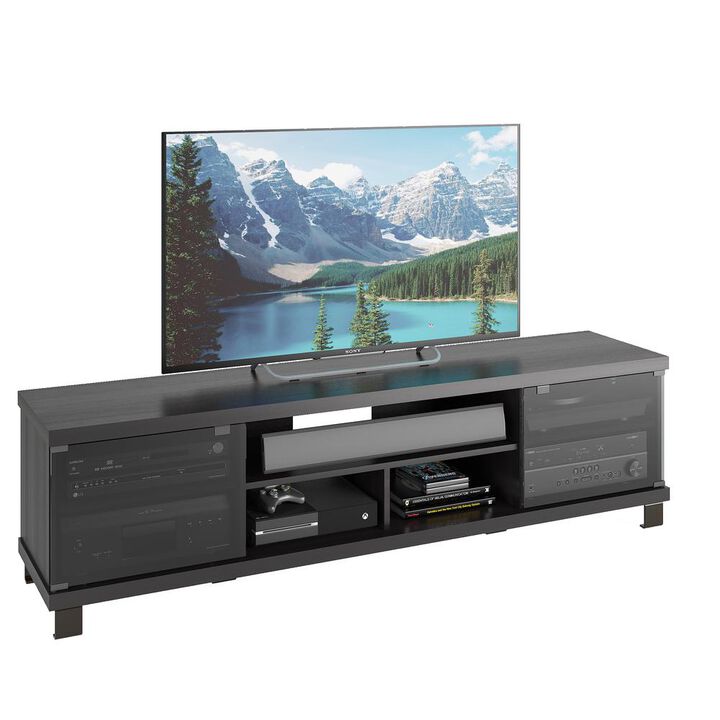 CorLiving Holland Extra Wide TV Bench in Ravenwood Black, for TVs up to 80