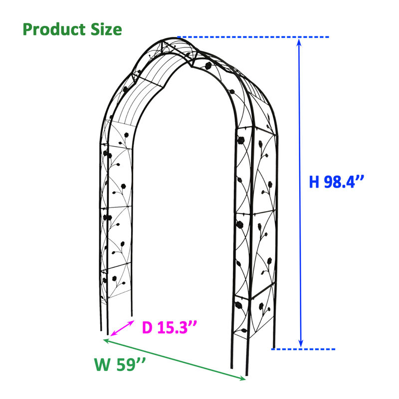 Streamdale Flexible Metal Garden Arch for Various Events