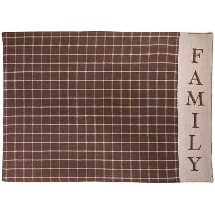 Park Designs Family Brown Plaid Placemat Set of 4