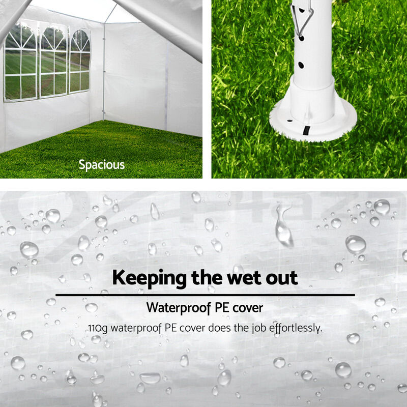 WOW PIONEER 10x20 Foot Outdoor Garden Gazebo Canopy Tent Portable Wedding Party Event Shelter Without Sidewalls image number 6