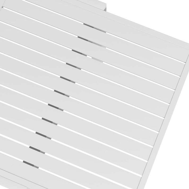 Extendable Patio Dining Table for 4-6 Outdoor Dining Table Gray