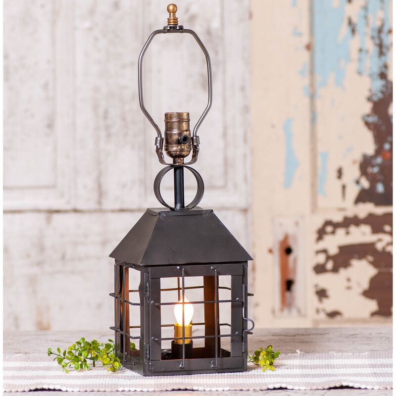 Irvins Country Tinware Colonial Lamp Base In Smokey Black image number 1