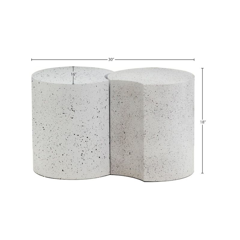 Meridian Furniture Dimple White End Table