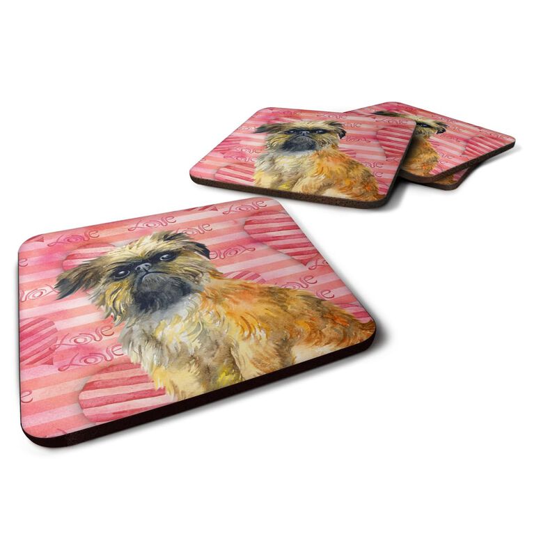 Caroline's Treasures Brussels Griffon Love Decorative coasters, Multicolor
