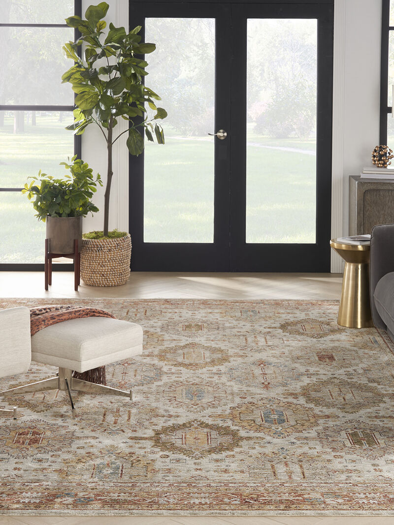 Sahar SHR01 Ivory/Multicolor 9'3" x 12'7" Rug