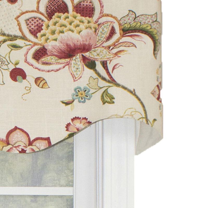 Ophelia Regal Style 3" Rod Pocket Valance 50" x 17" Multicolor by RLF Home