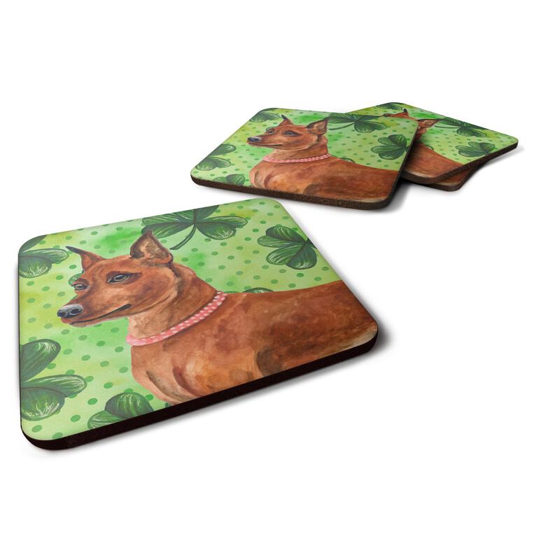 Caroline's Treasures Miniature Pinscher St Patrick's Decorative coasters, Multicolor