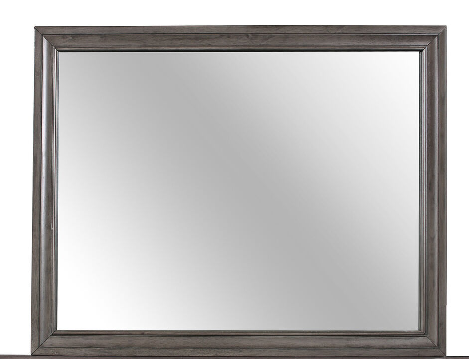 HomeRoots 37" Gray Wood Framed Accent Mirror