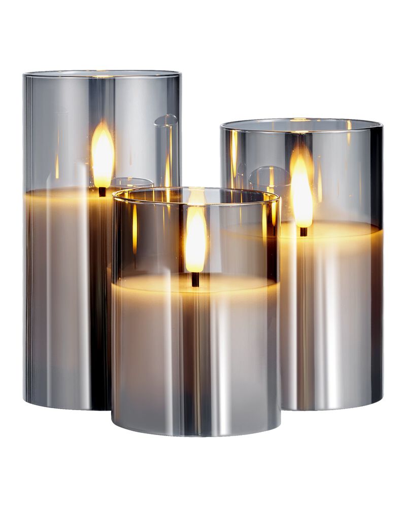 3-Pack Flameless LED Candles with Remote Control, Battery Operated