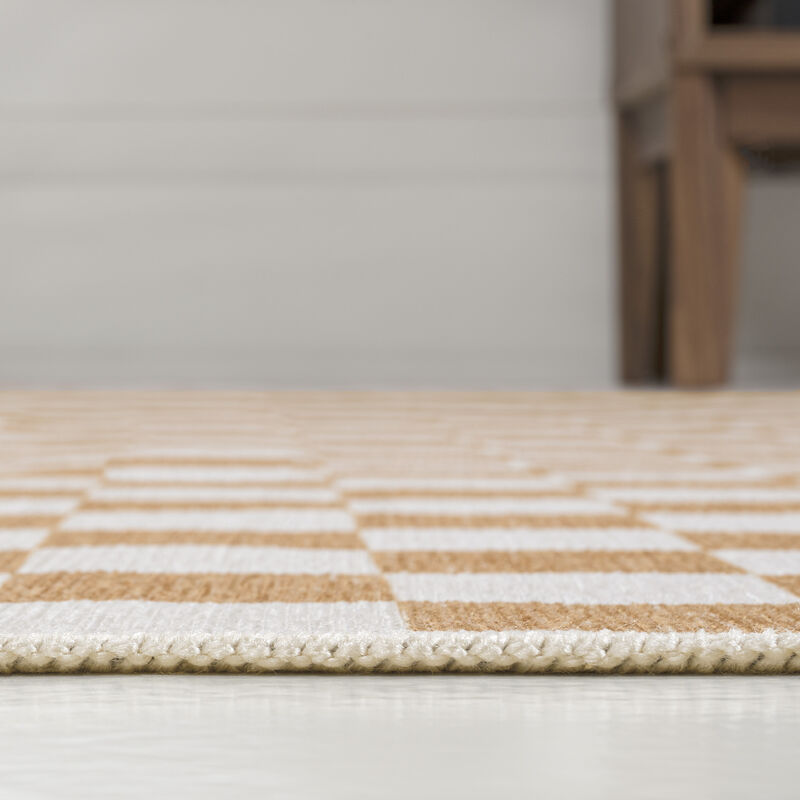 Ainsley Modern Cottage Checkerboard Washable Indoor Area Rug image number 7