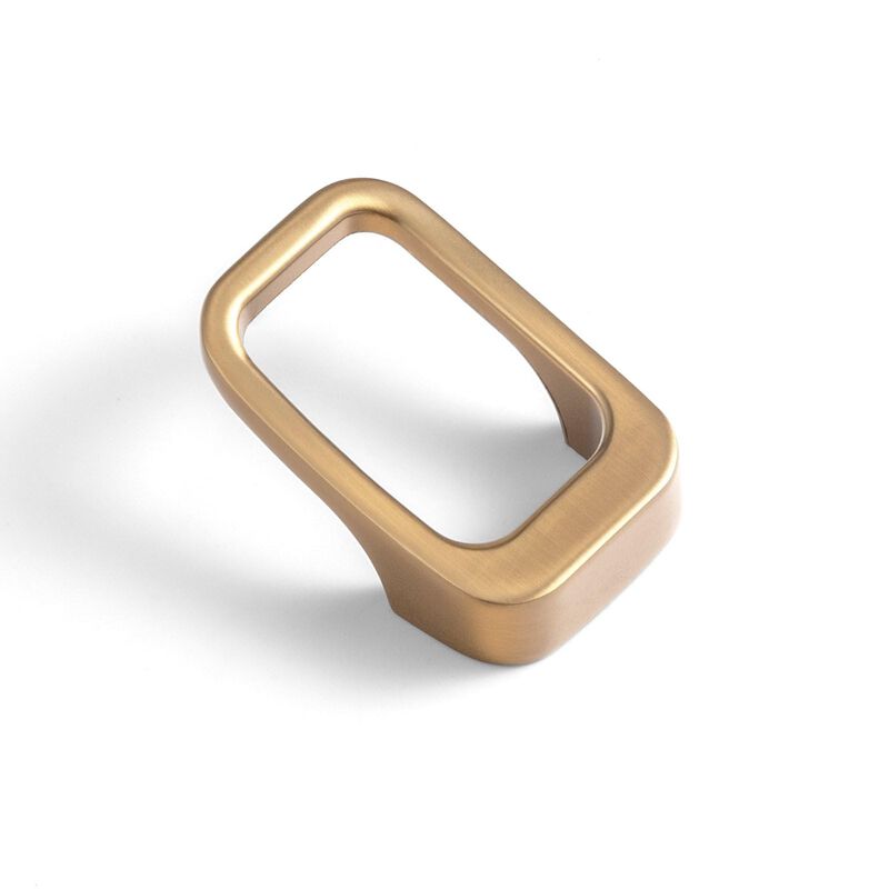 Goo-Ki Champagne Bronze Cabinet pulls with 0.6''(16mm) Hole Center,Modern Zinc Alloy Finger Pulls for Drawer,Wardrobe,Cupboard,6