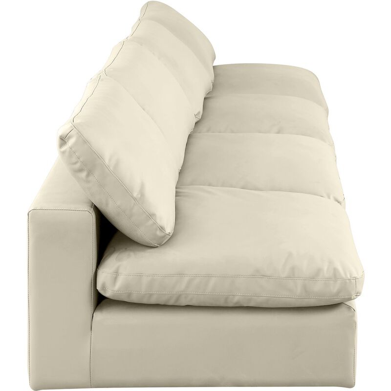 Meridian Furniture Comfy Cream Vegan Leather Modular Sofa