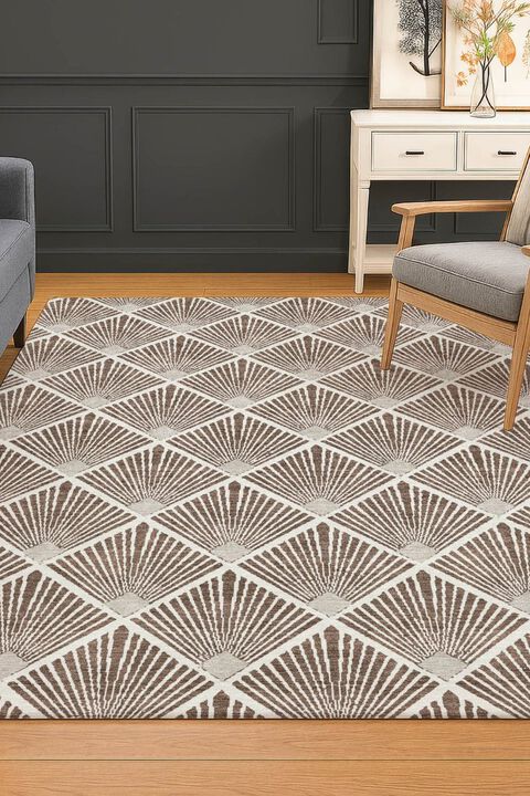 The Reserve TR9 Brown 9' x 12' Rug