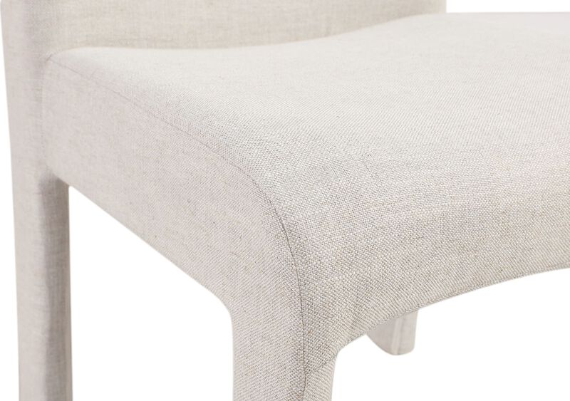 Devon Fully Upholstered Dining Chair in Turtle Dove Linen - Set of 2