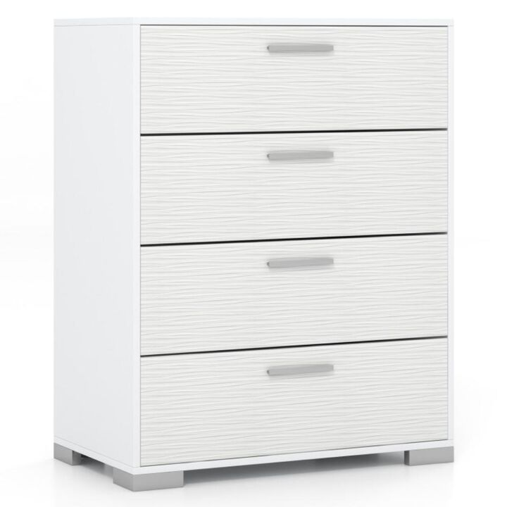 Hivvago 4 Drawer Storage Cabinet with Metal Legs Handles with Anti-Toppling Devices