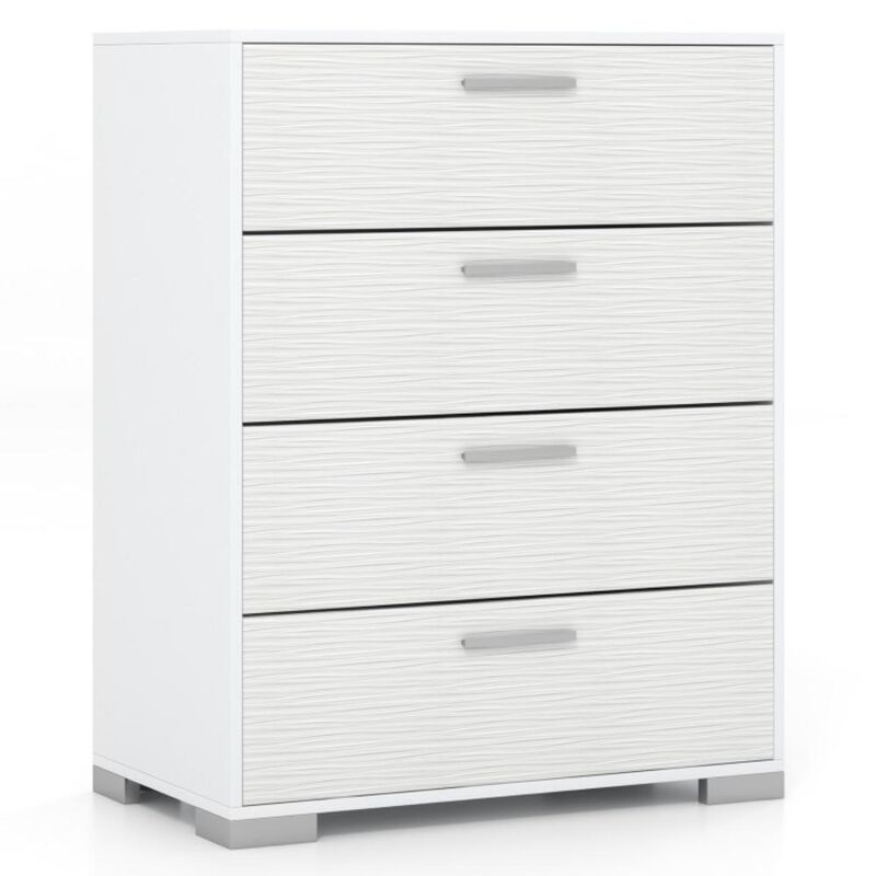 Hivvago 4 Drawer Storage Cabinet with Metal Legs Handles with Anti-Toppling Devices