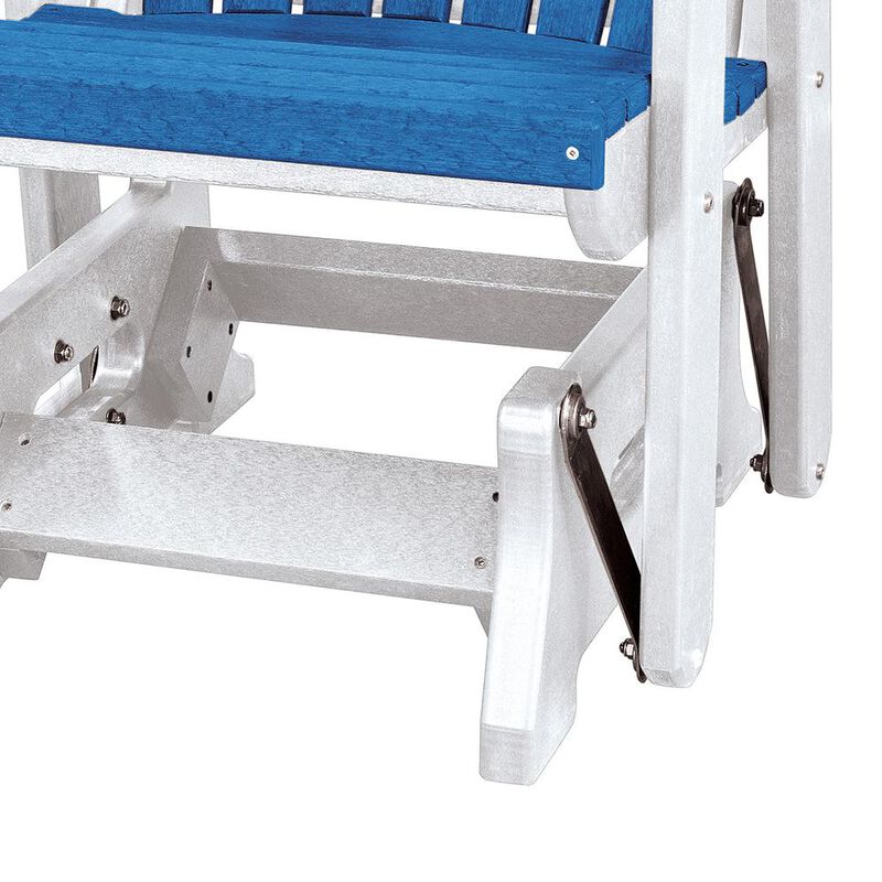 American Furniture Classics Fan Back Glider Made in the USA- Blue, White