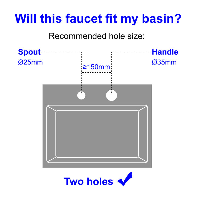 Solid brass material for body and spout creates a sturdy faucet