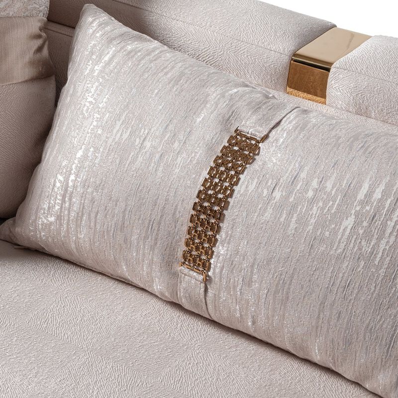 Michael Amini Carmela Mansion Sofa - Almond/Gold