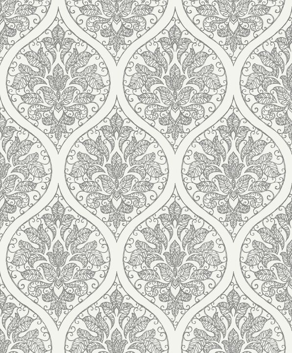 Emporium Emporium Ogee Silver Grey Wallpaper 7002