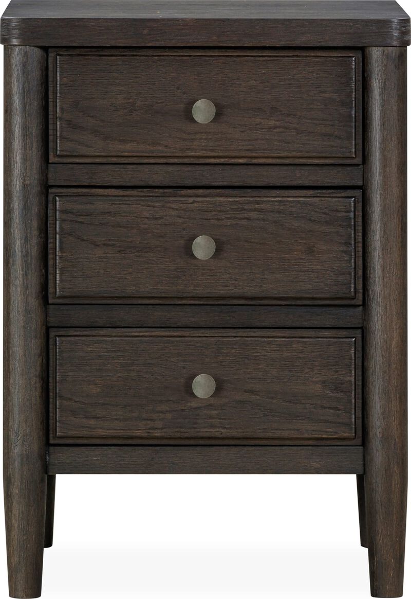 Rockport Three Drawer Small Nightstand in Yin image number 0