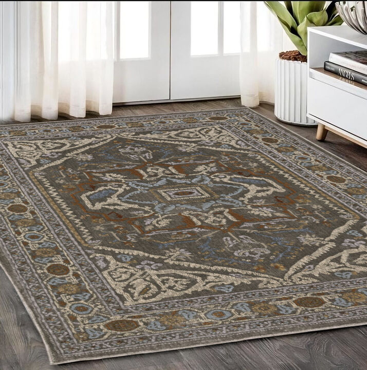 HomeRoots Medallion Area Rug