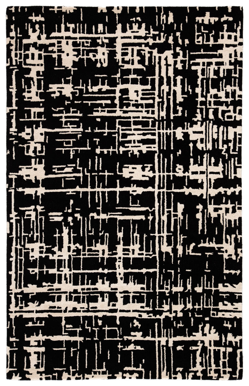 Clayton Pals Black 5' x 8' Rug