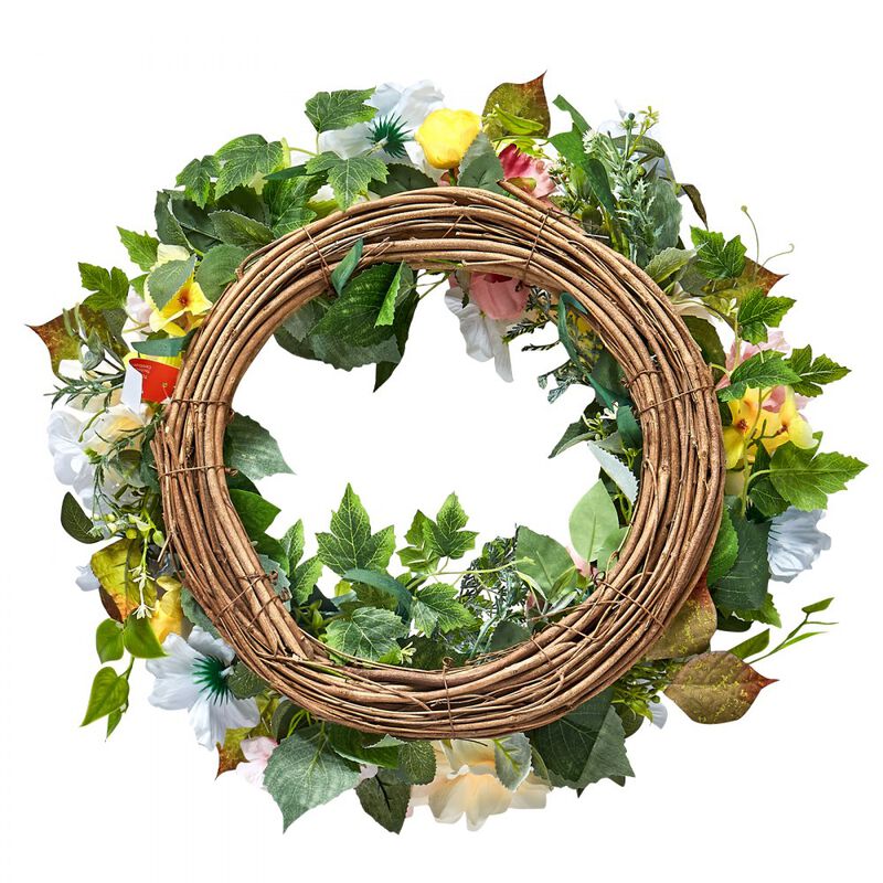 Faux Eucalyptus Wreath for Entryway or Living Room, All-Season Accent