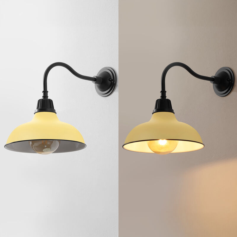 Aurora Farmhouse Industrial Indoor/Outdoor Iron LED Gooseneck Arm Outdoor Sconce