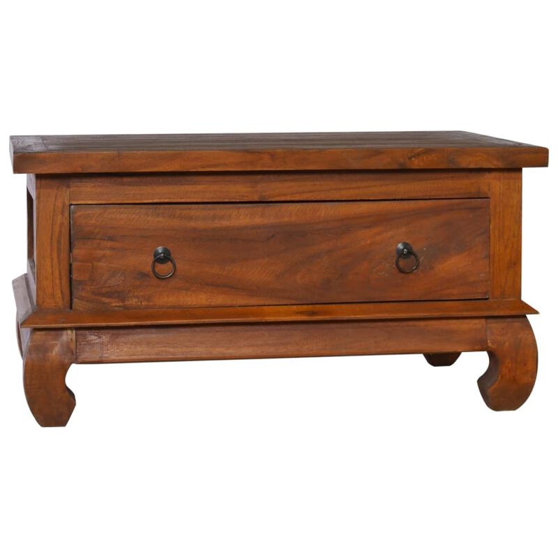 vidaXL Coffee Table 31.5"x19.7"x15.7" Solid Teak Wood image number 0
