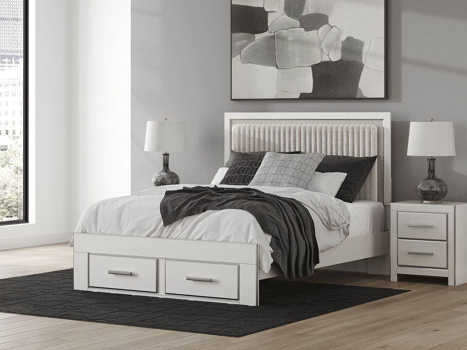 Birmonton Queen Upholstered Panel Platform Storage Bed