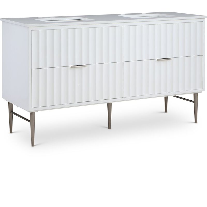 Meridian Furniture Modernist White Bathroom Vanity