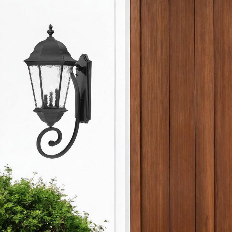 Hivvago Telfair 3-Light Matte Black Wall Light